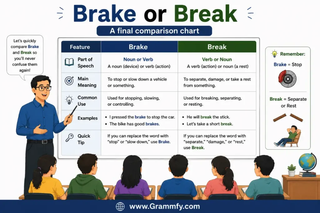 A final comparison chart 