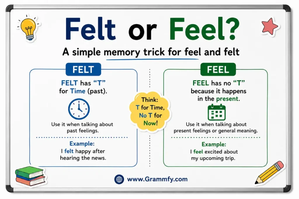 A simple memory trick for feel and felt