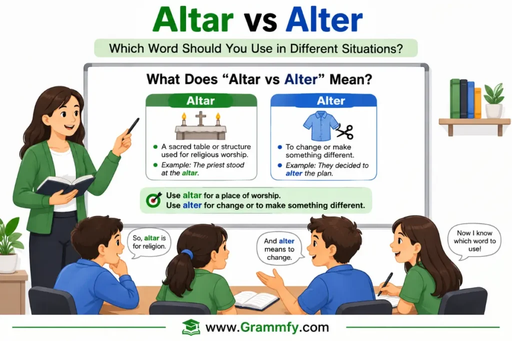 "Altar vs Alter" : Which Word Should You Use in Different Situations?
