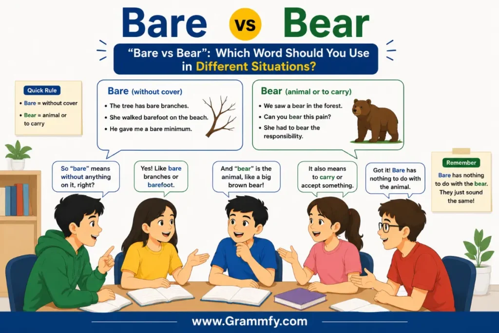 "Bare vs Bear": Which Word Should You Use in Different Situations?
