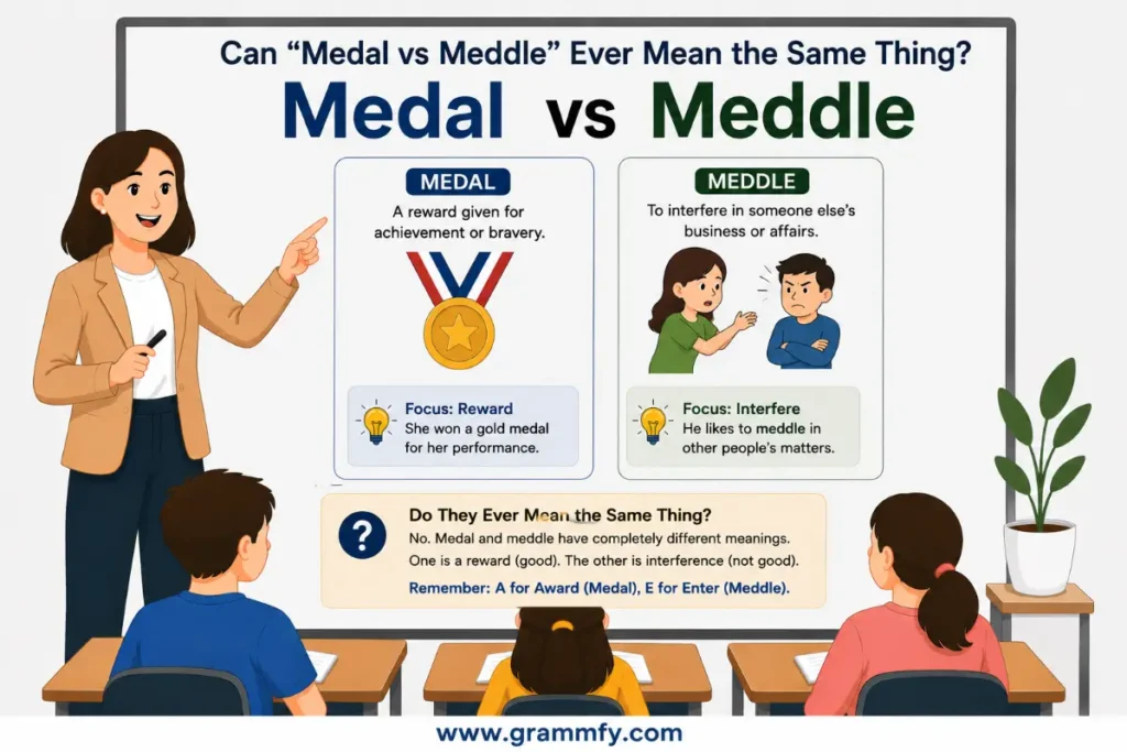 Can "Medal vs Meddle" Ever Mean the Same Thing?