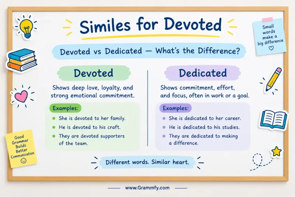 Devoted vs dedicated — what's the difference?