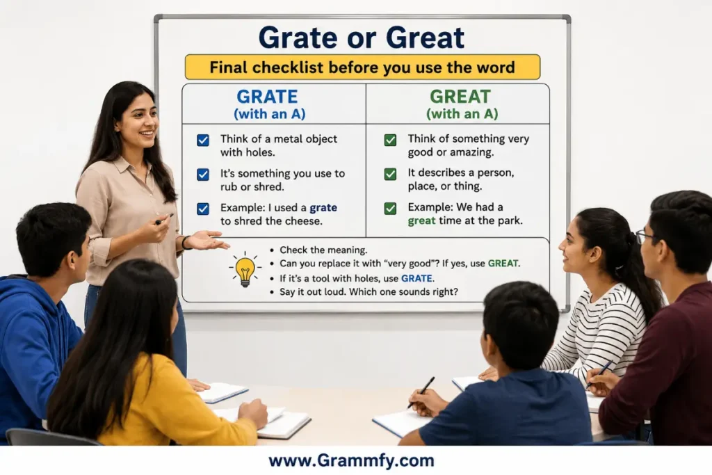 Final checklist before you use the word
