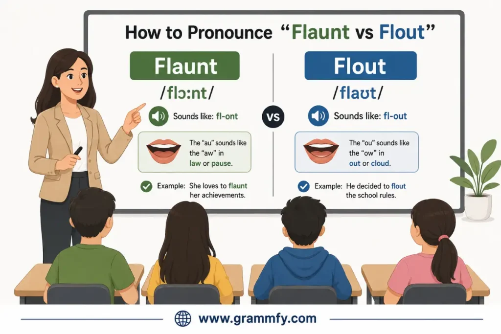 How to Pronounce "Flaunt vs Flout"