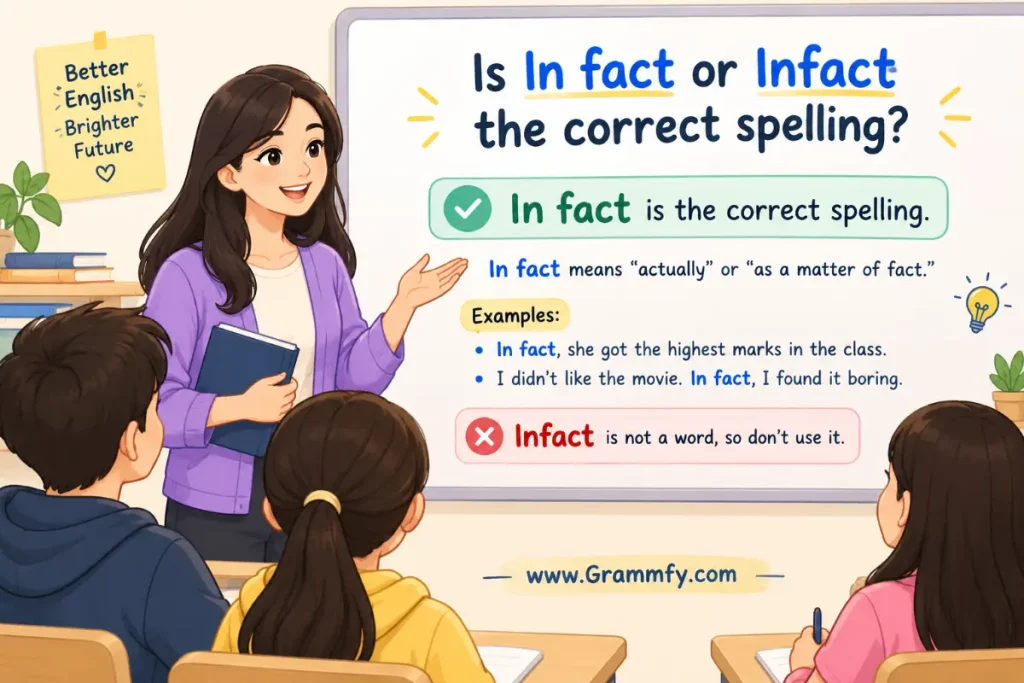 Is In fact or Infact the correct spelling?