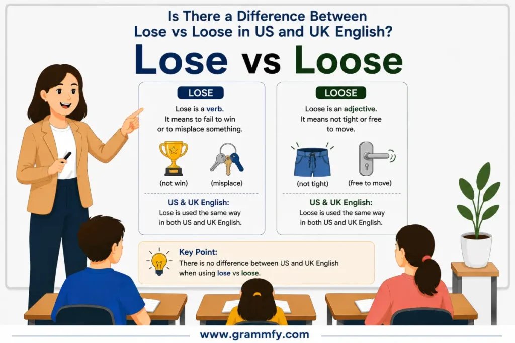Is There a Difference Between Lose vs Loose in US and UK English?