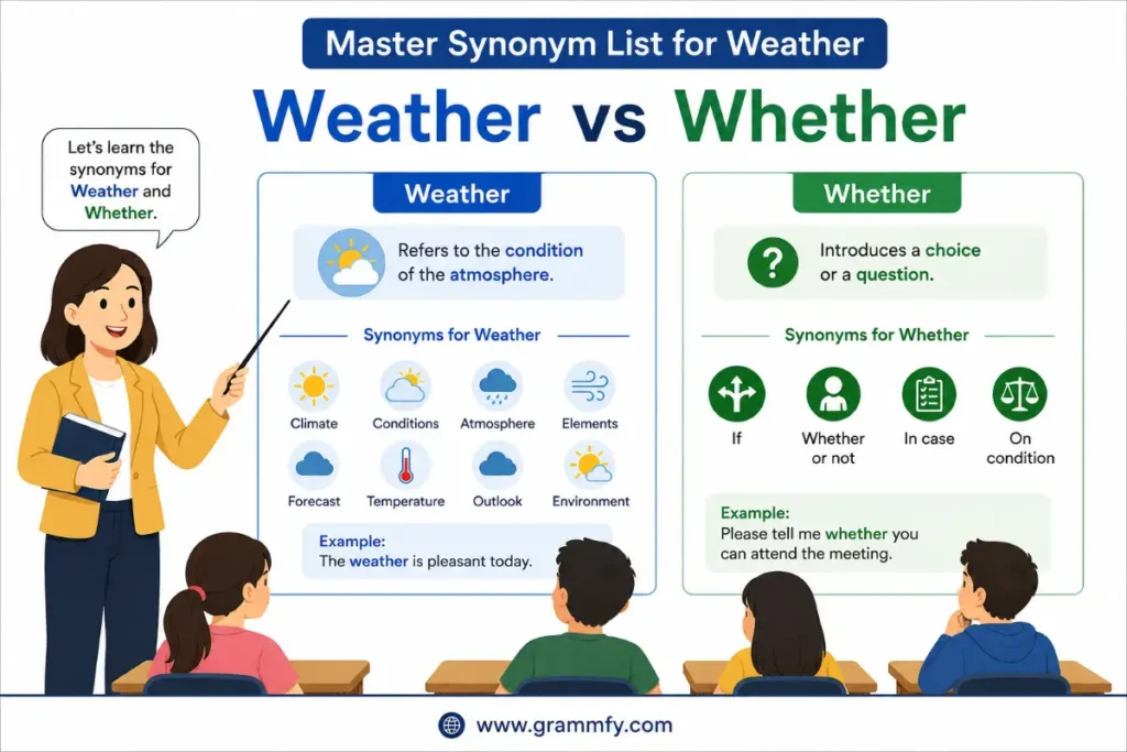 Master Synonym List for Whether