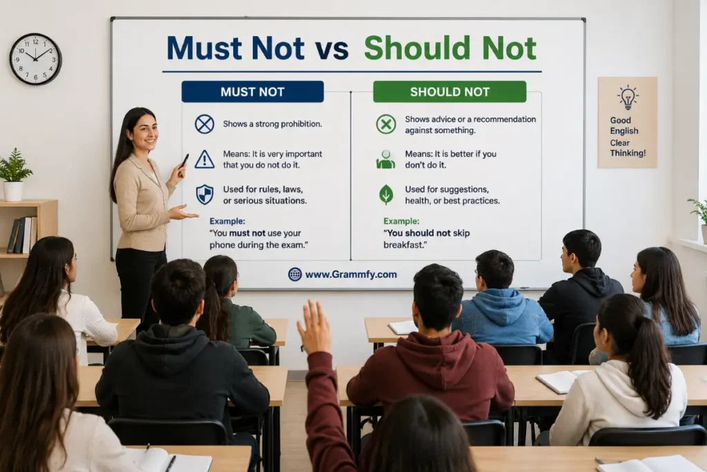 Must Not vs Should Not