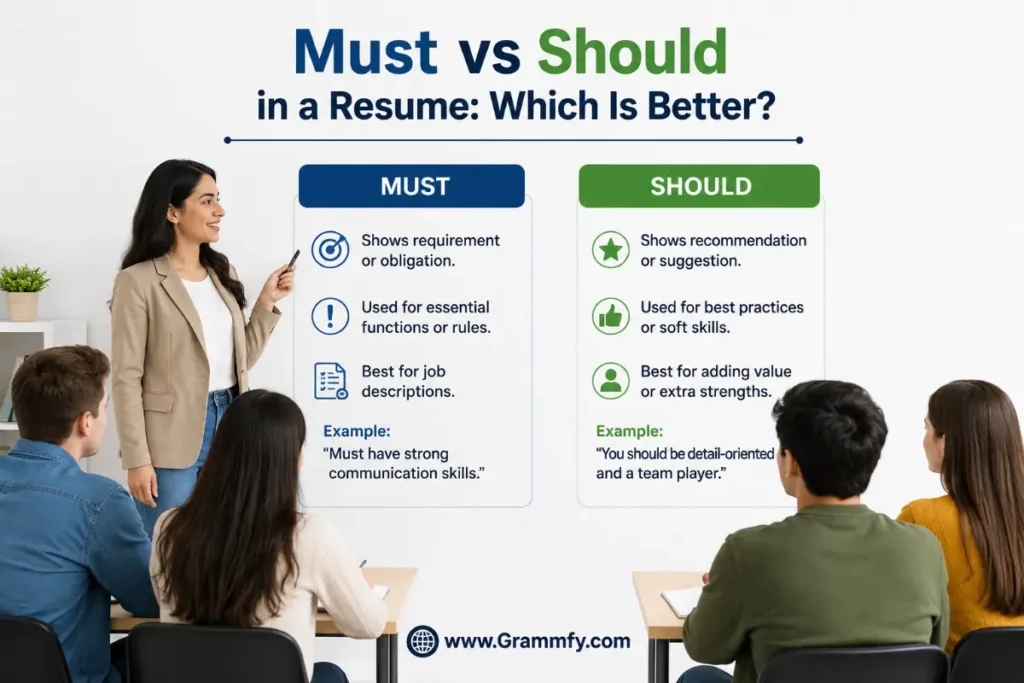 "Must vs Should" in a Resume: Which Is Better?