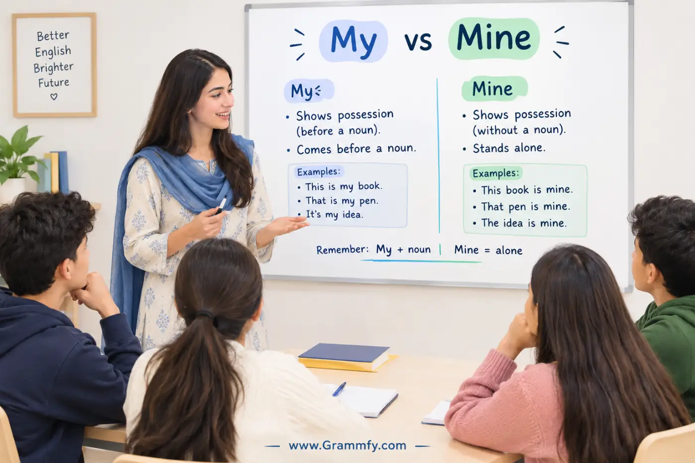 My vs Mine