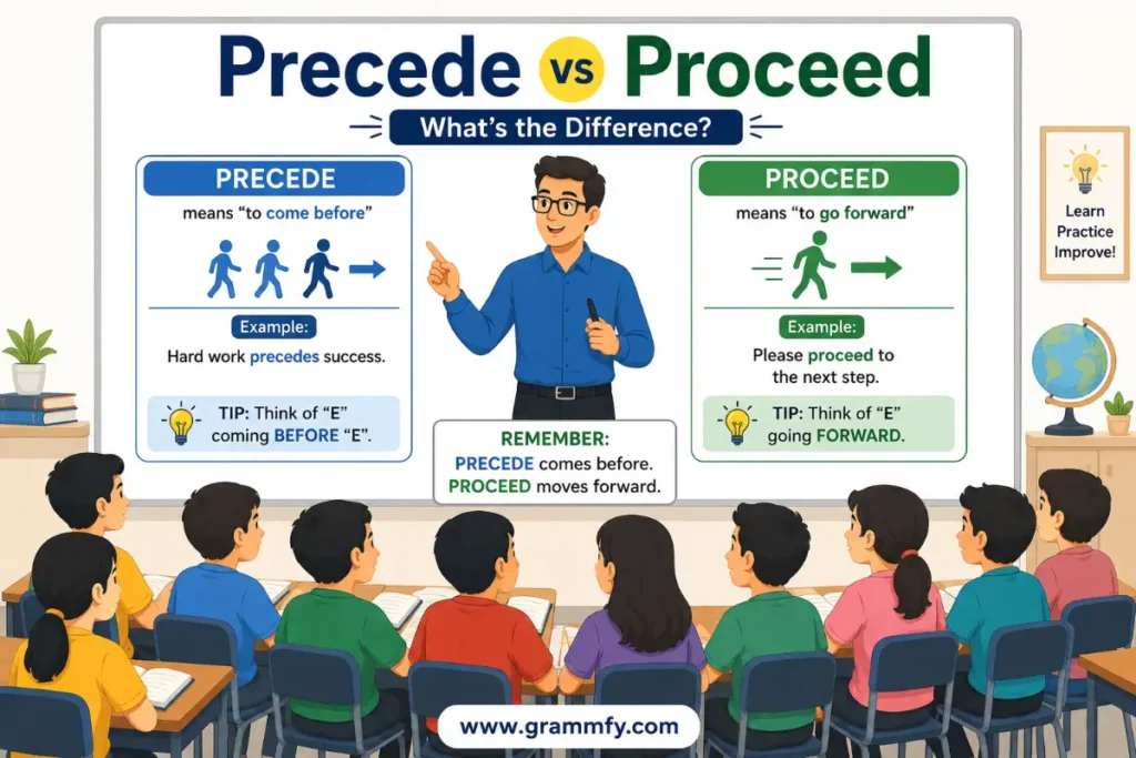 "Precede vs Proceed": What's the Difference?