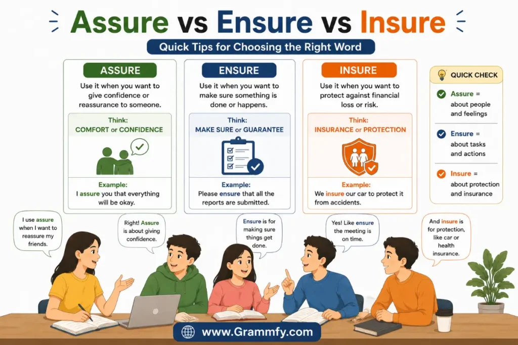 Quick Tips for Choosing the Right Word "Assure vs Ensure vs Insure"