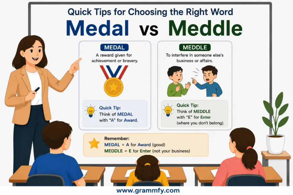 Quick Tips for Choosing the Right Word "Medal vs Meddle"