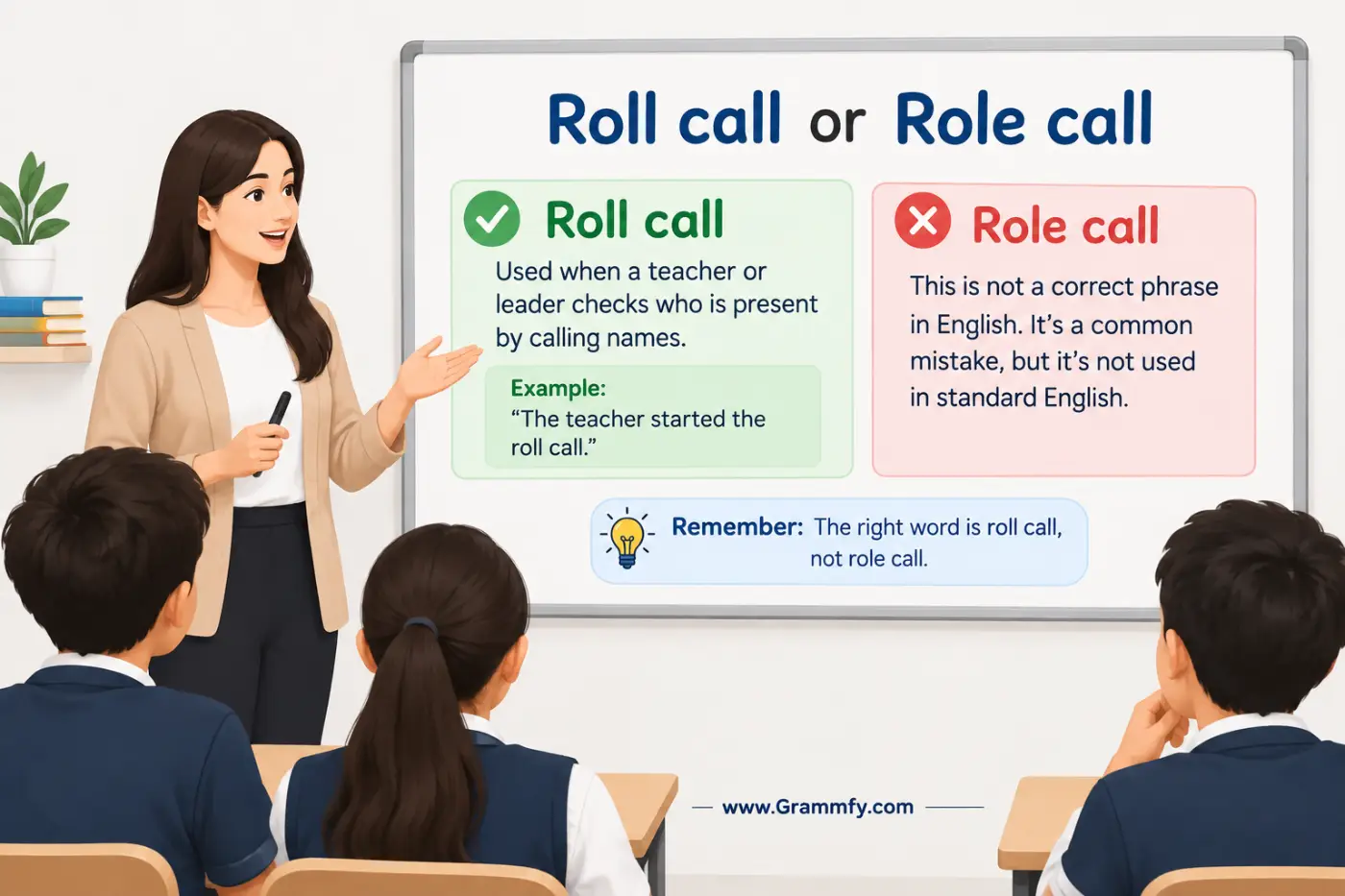 Roll call or Role call