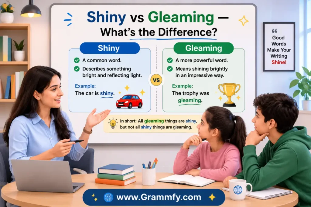 Shiny vs Gleaming — What's the Difference?