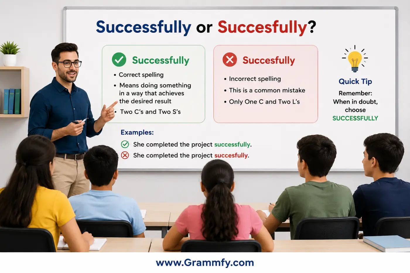 Successfully or Succesfully