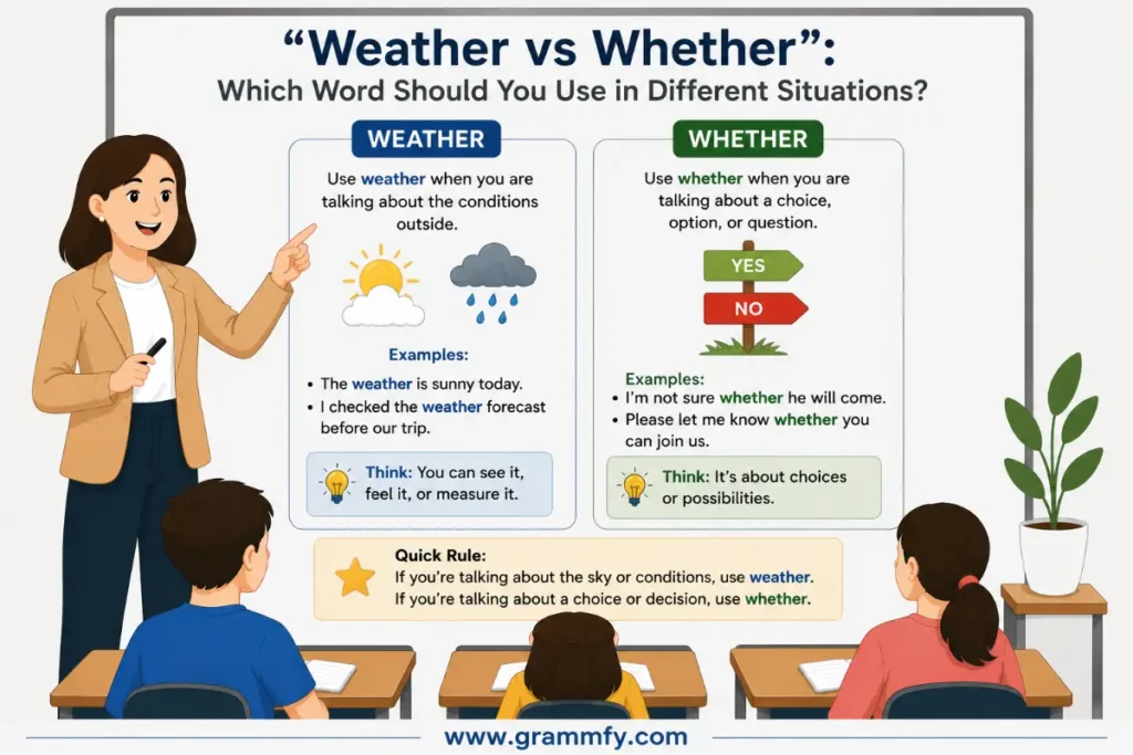 "Weather vs Whether": Which Word Should You Use in Different Situations?