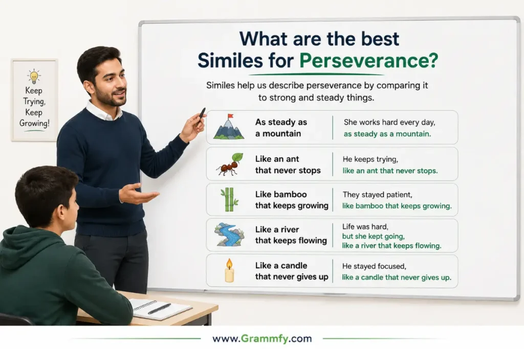 What are the best Similes for Perseverance?