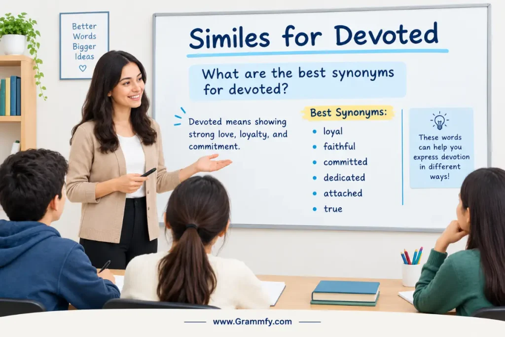 What are the best synonyms for devoted?