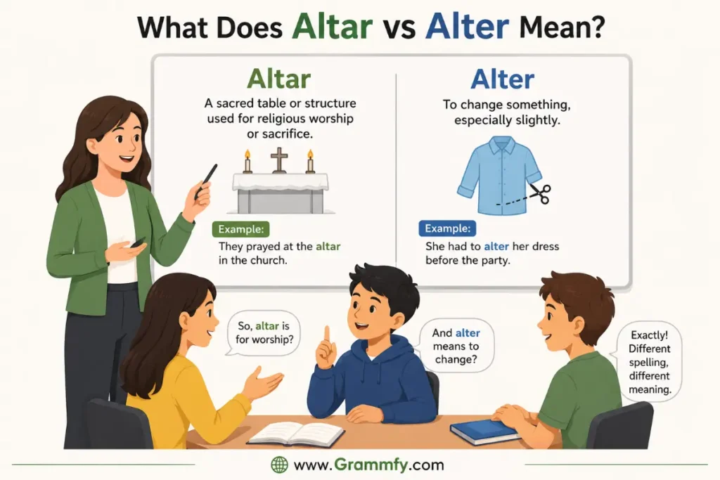 What Does "Altar vs Alter" Mean?