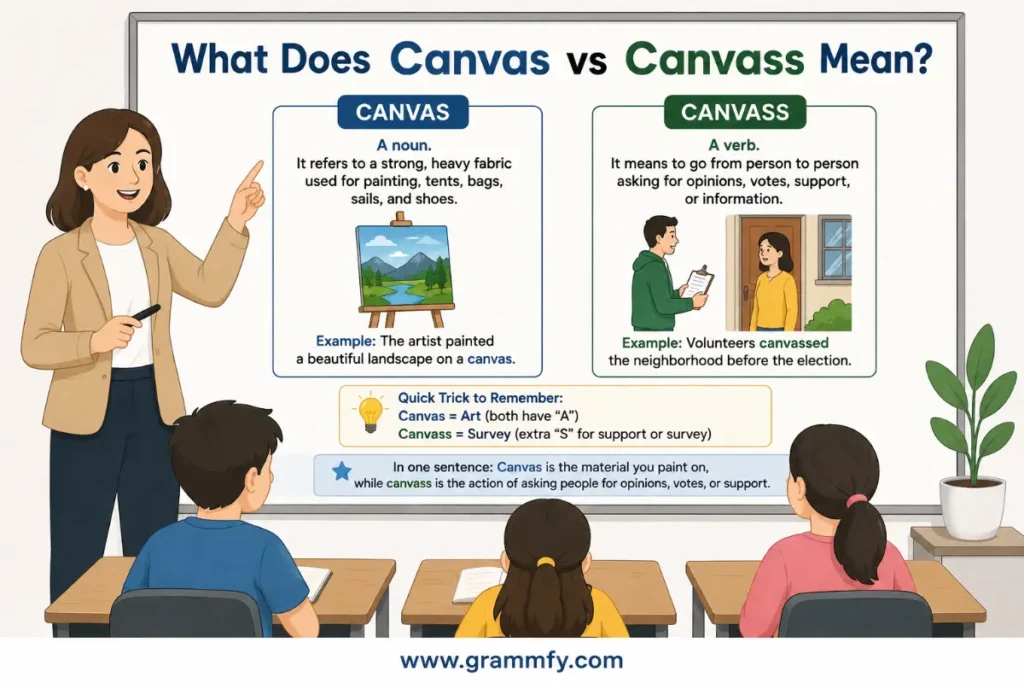 What Does "Canvas vs Canvass" Mean?