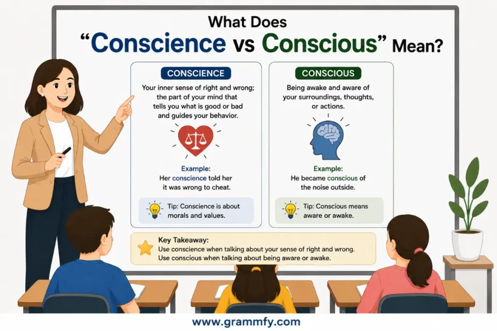 What Does "Conscience vs Conscious" Mean?
