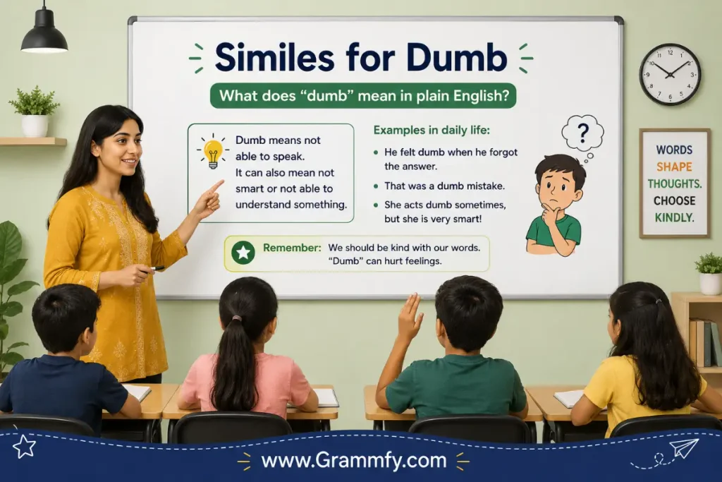What does “dumb” mean in plain English?