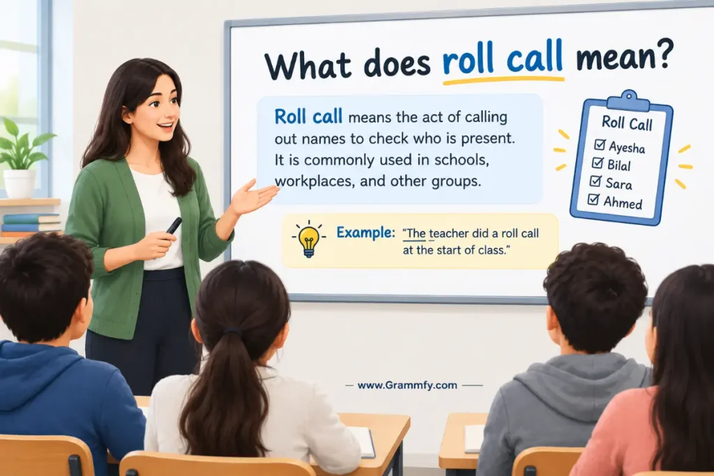 What does roll call mean?