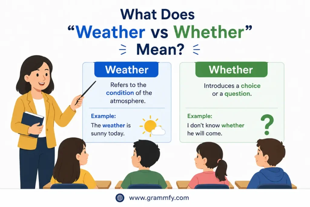 What Does "Weather vs Whether" Mean?