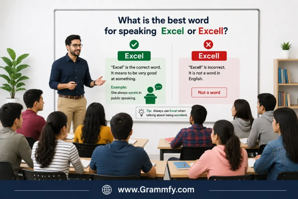 What is the best word for speaking Excel or Excell?