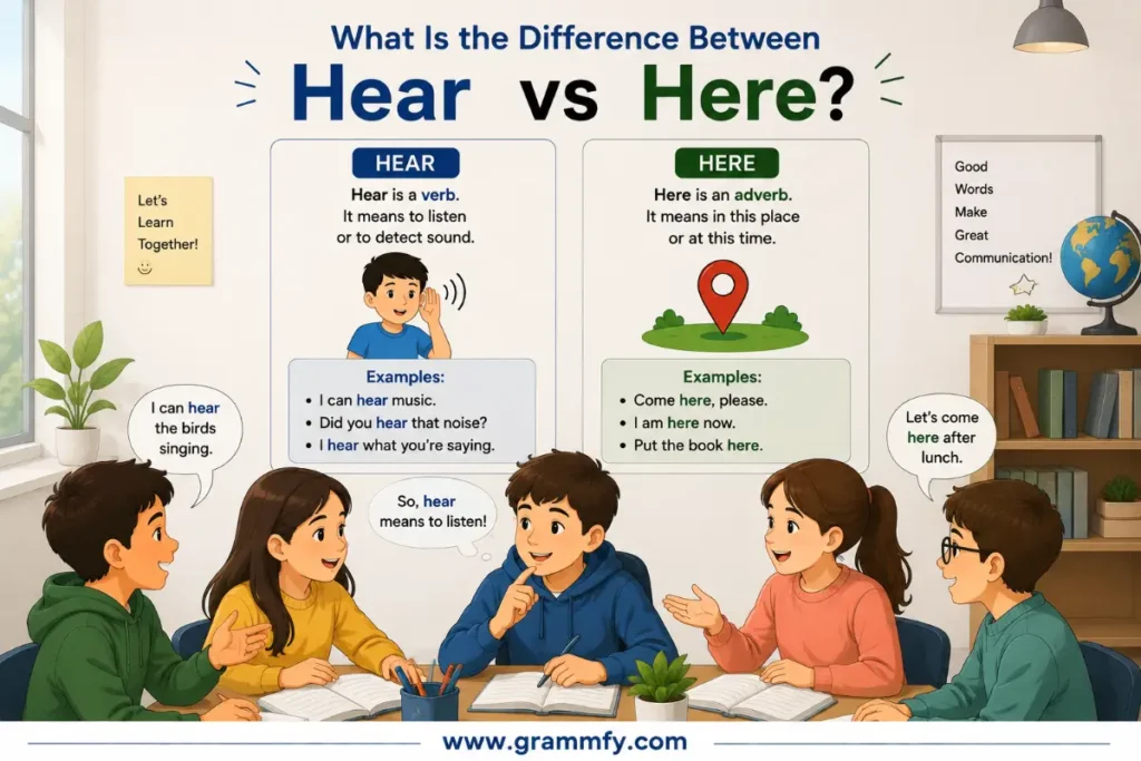 What Is the Difference Between "Hear vs Here"?