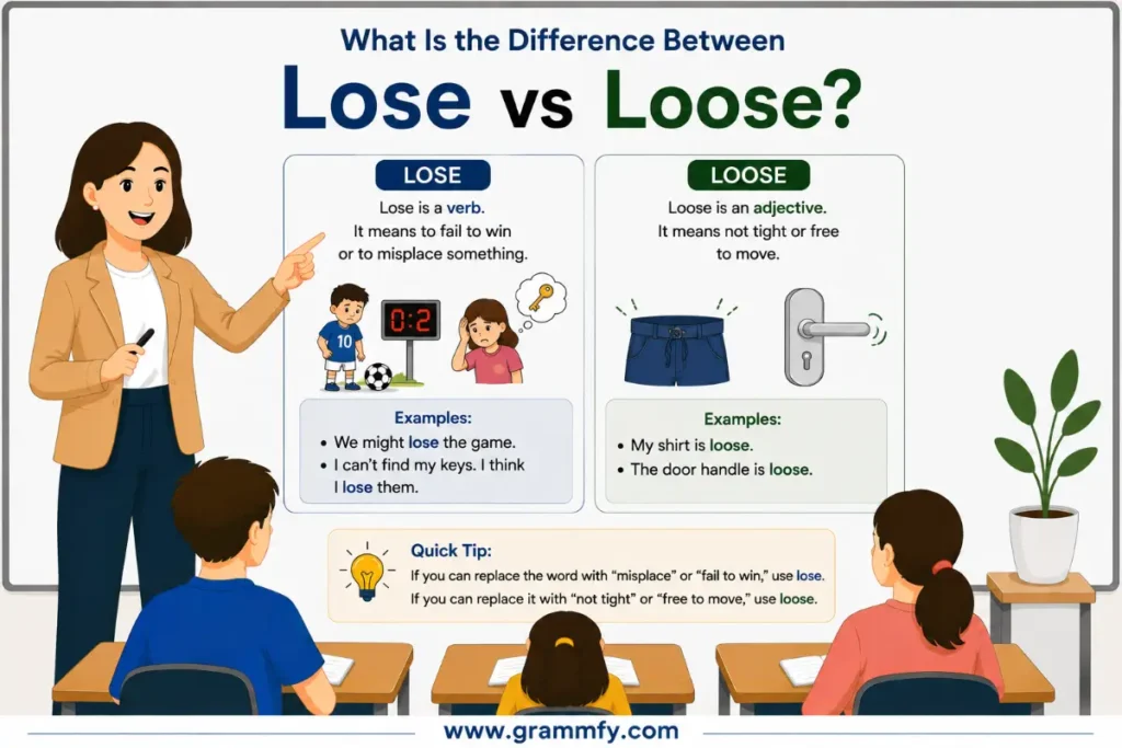 What Is the Difference Between "Lose vs Loose"?