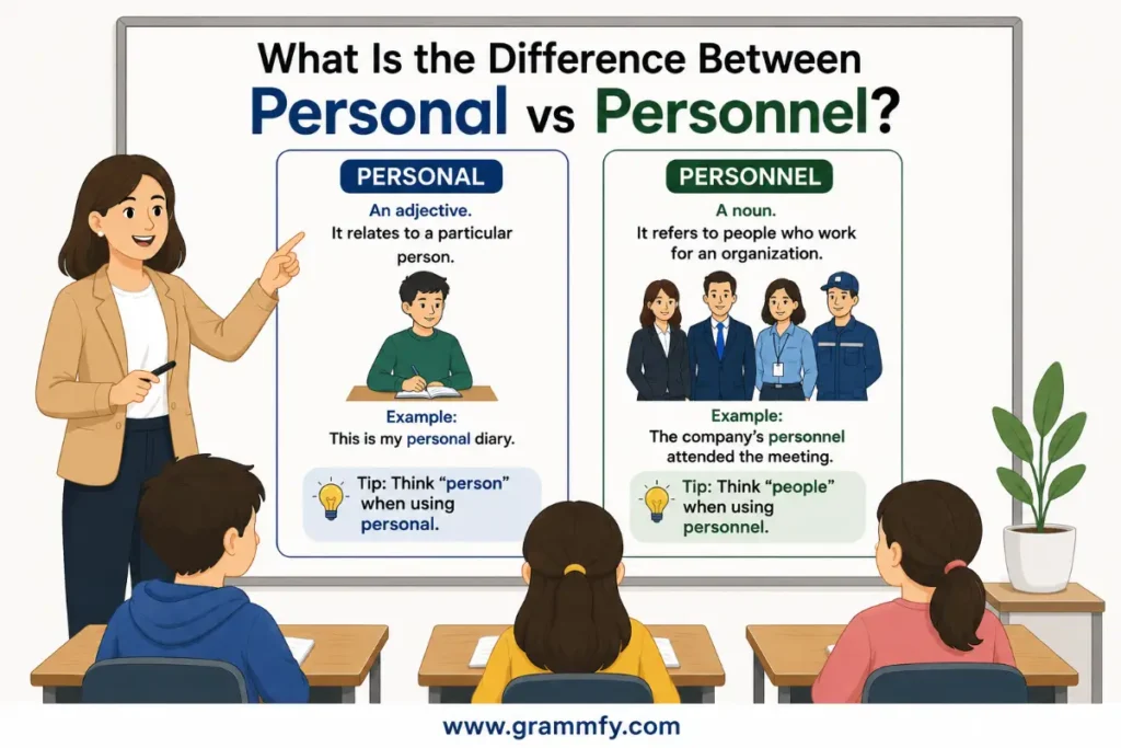 "Personal vs Personnel" Meaning in Simple English