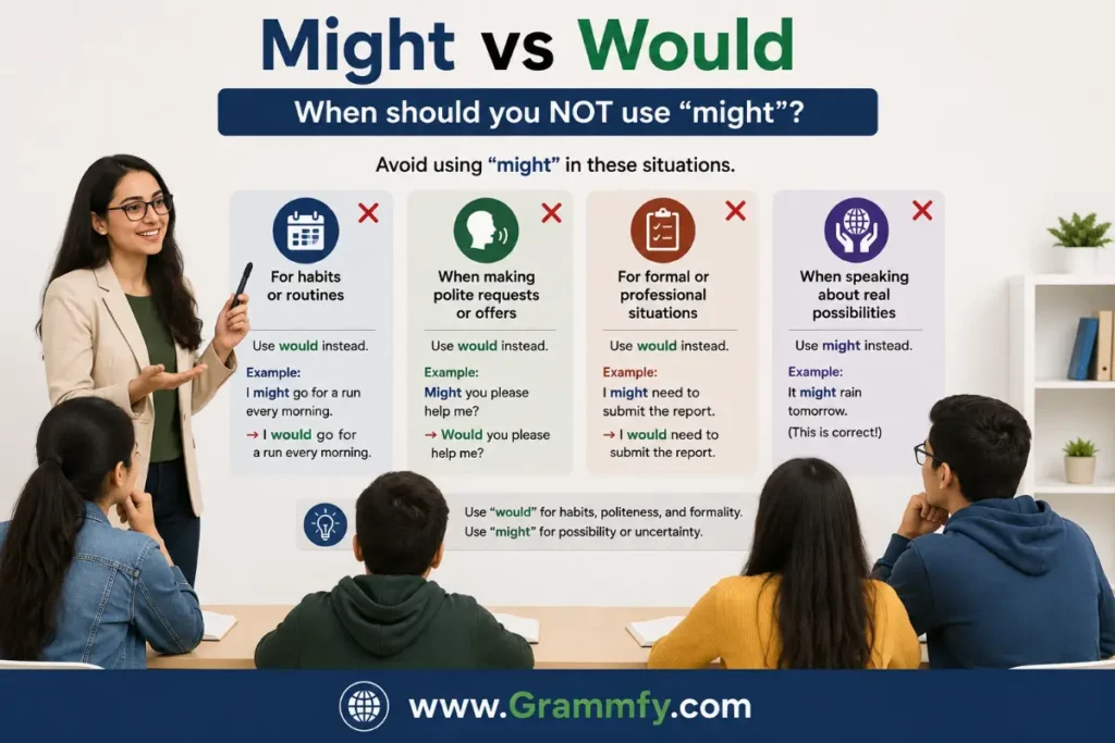 When should you NOT use “might”?