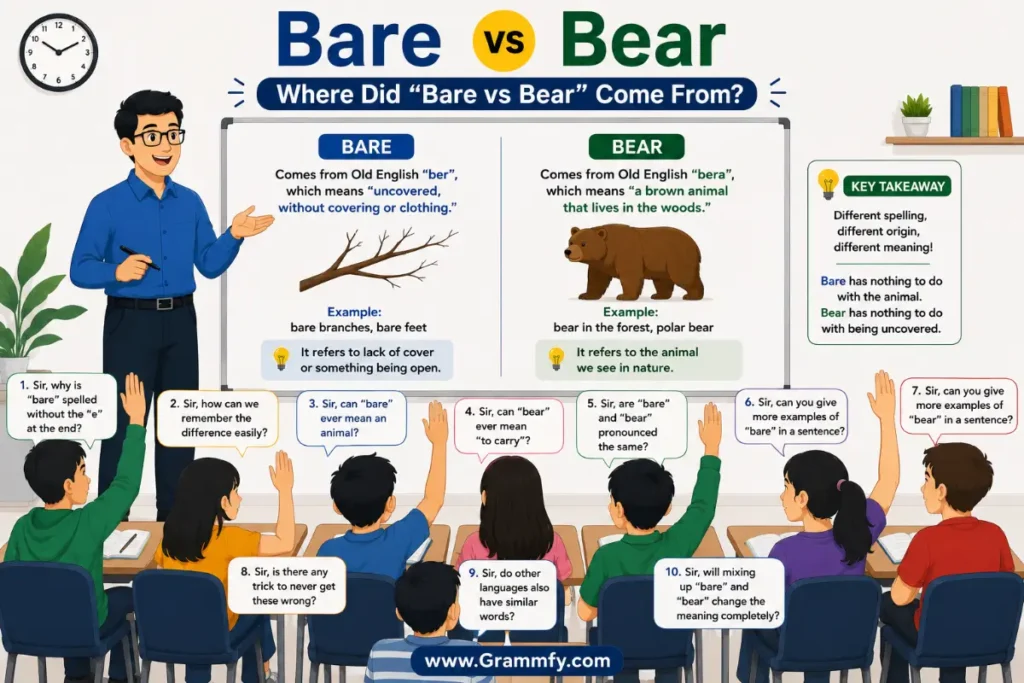 Where Did "Bare vs Bear" Come From?