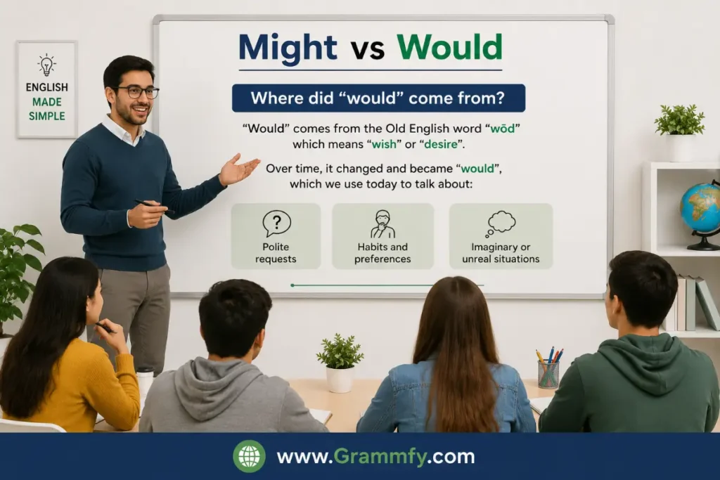 Where did “would” come from?