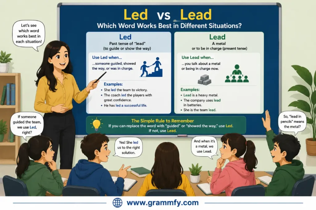 Which Word Works Best in Different Situations "Led vs Lead"?