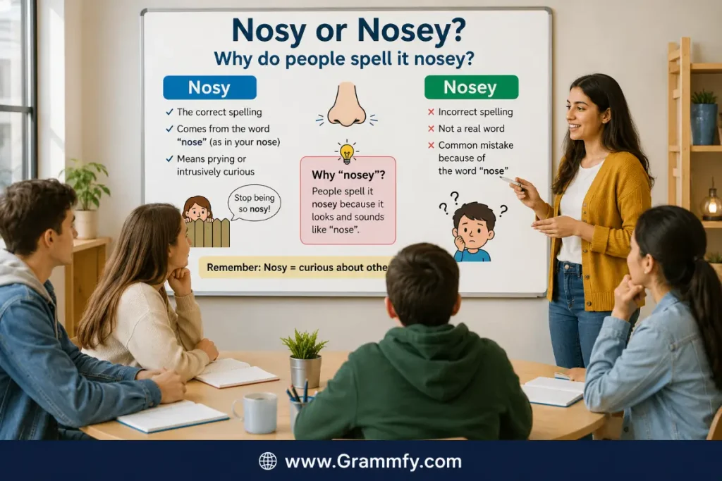 Why do people spell it nosey?
