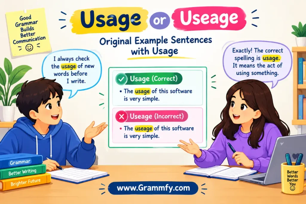 15+ original example sentences with usage