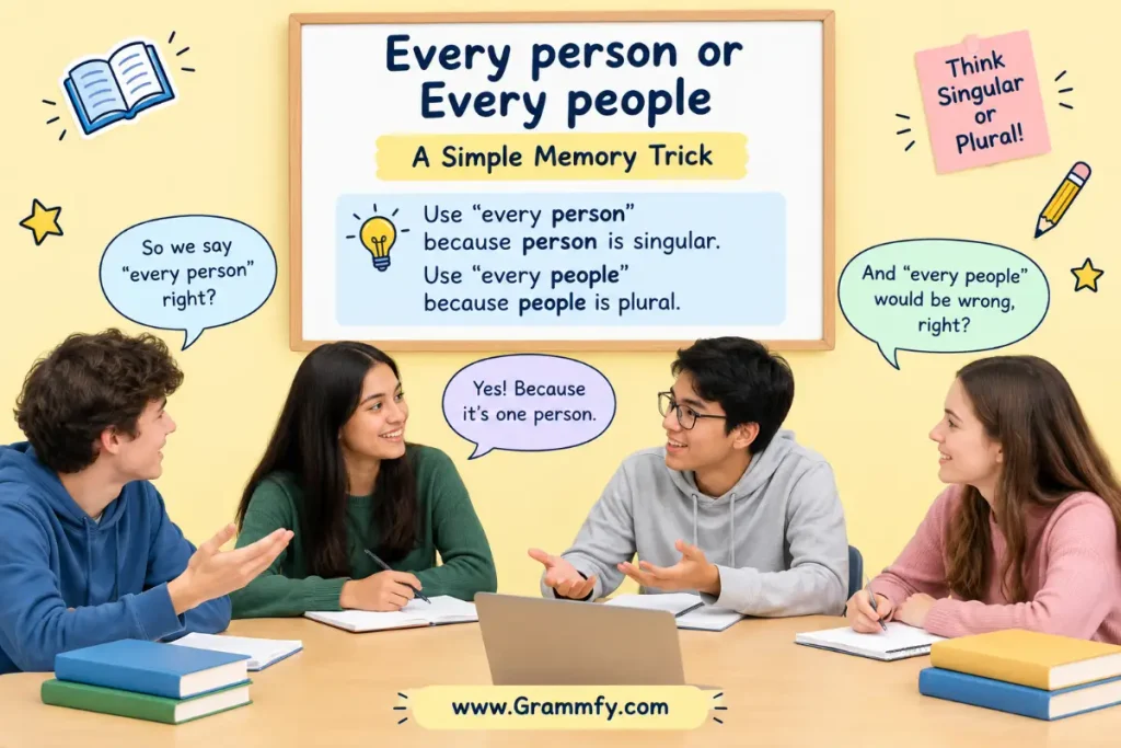 A simple memory trick for “every person or every people”
