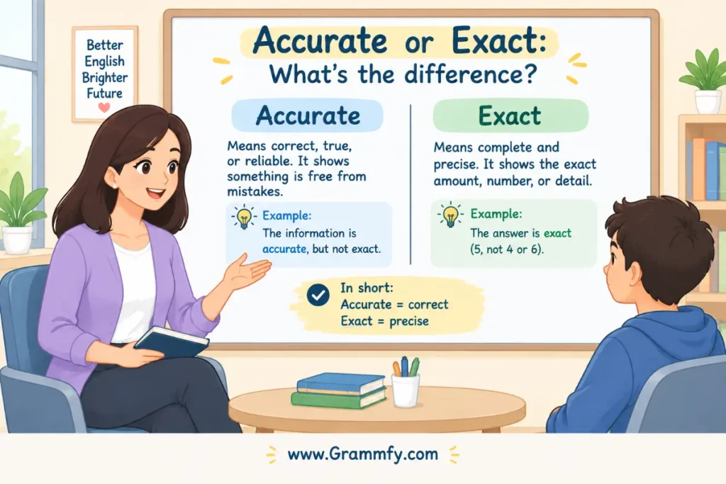 Accurate vs exact: what's the difference?
