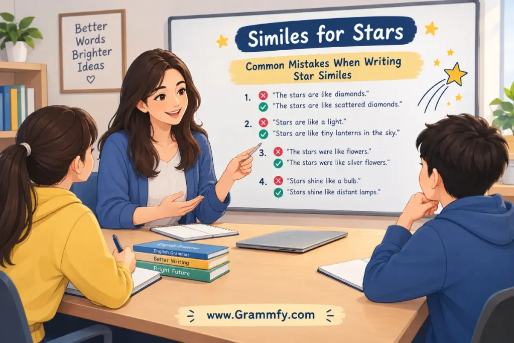 Common mistakes when writing star similes