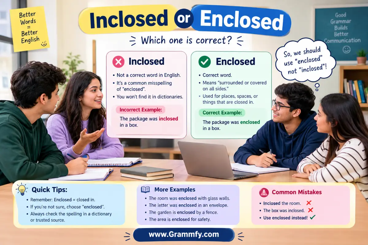 Inclosed or Enclosed