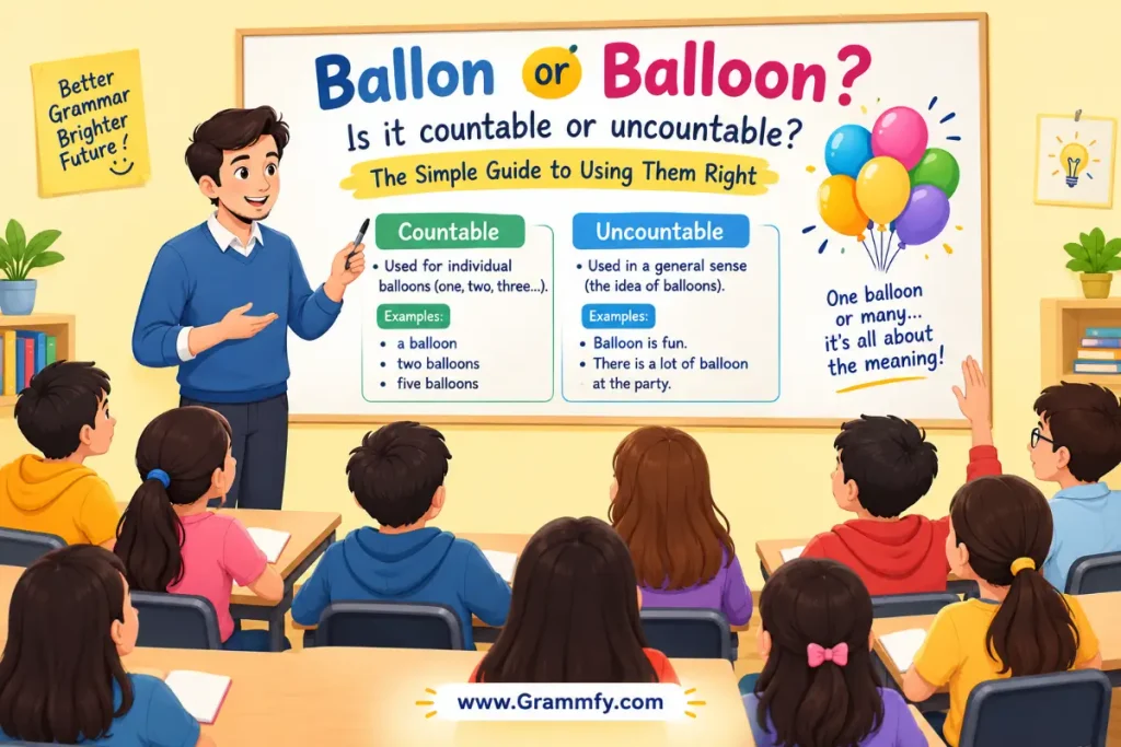 Is balloon countable or uncountable?