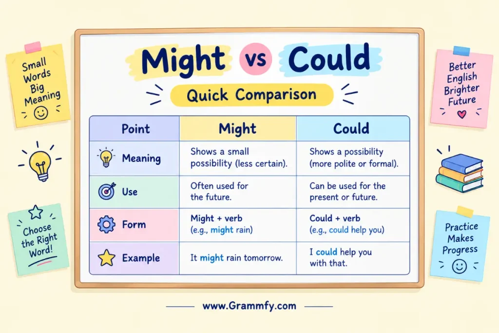 Quick comparison chart