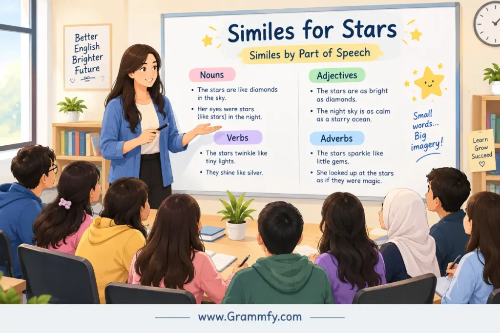 Similes by part of speech