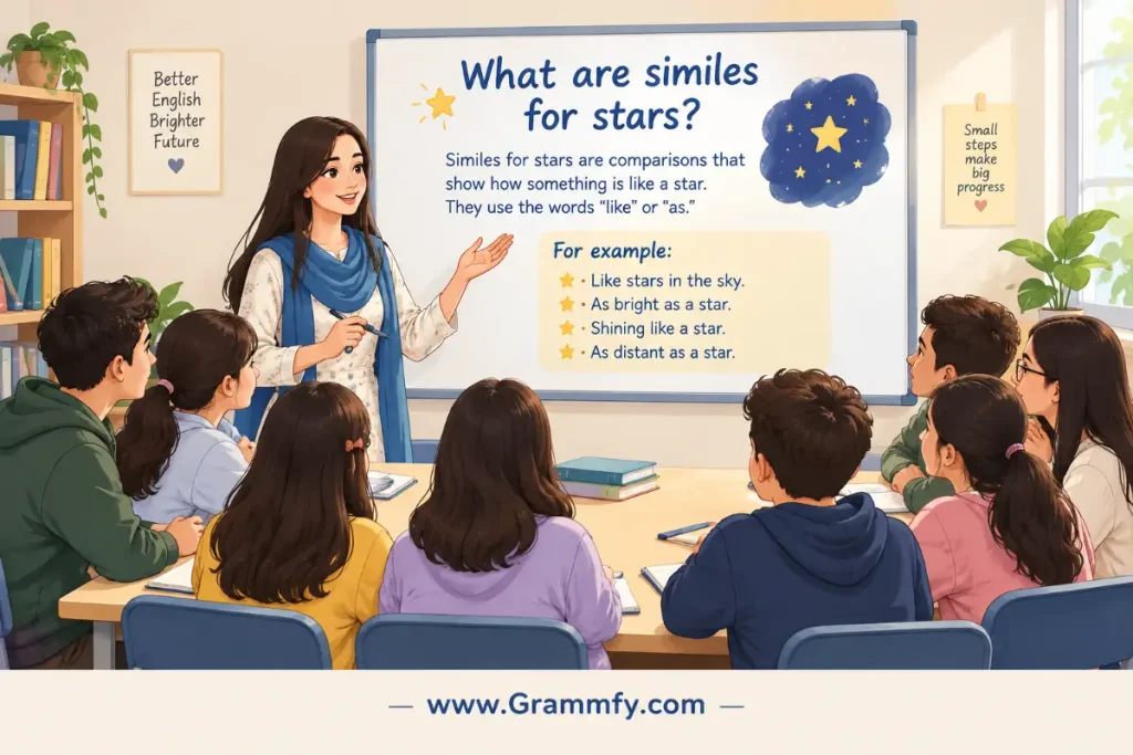 What are similes for stars?