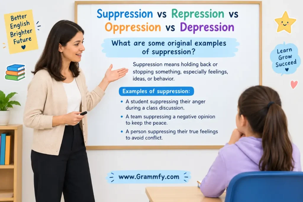 What are some original examples of suppression?