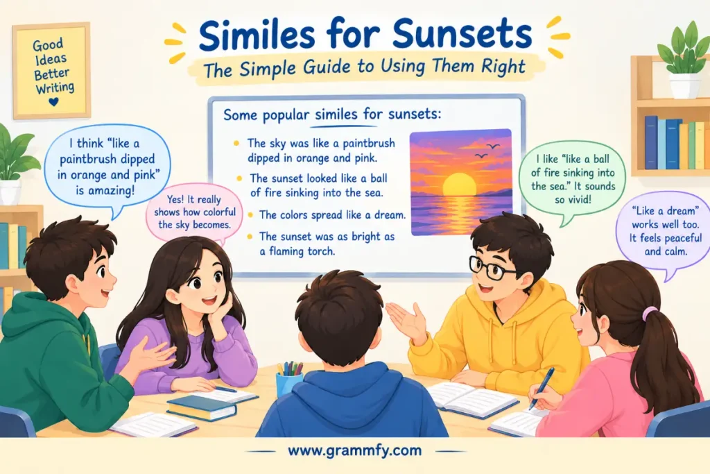 What are the best Similes for Sunsets?