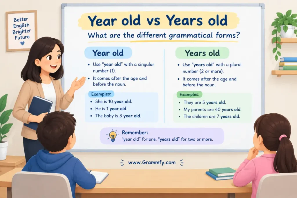 What are the different grammatical forms?